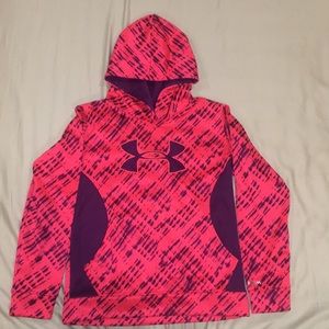 UNDER ARMOUR pink and purple hoodie size LG youth